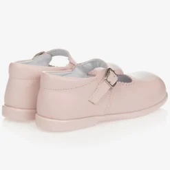 Girls Pink Leather Shoes