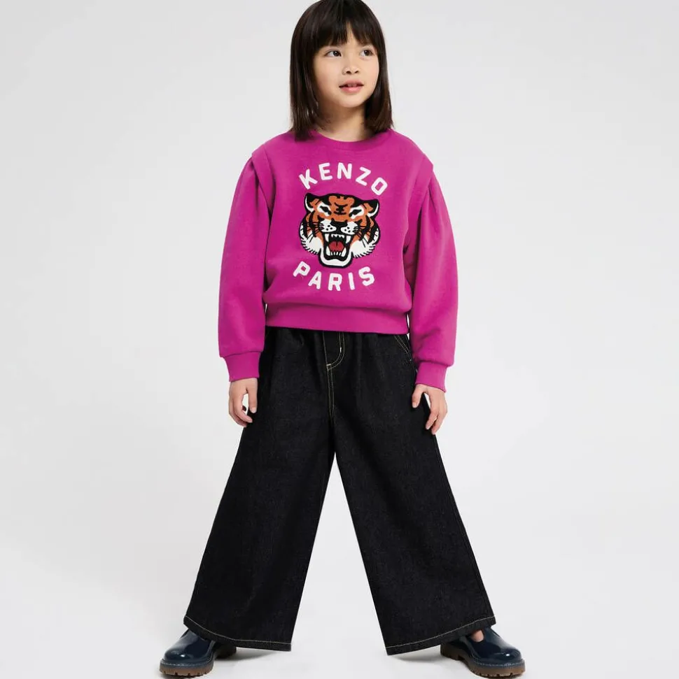 Girls Pink Lucky Tiger Sweatshirt