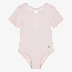 Girls Pink Mesh Leotard