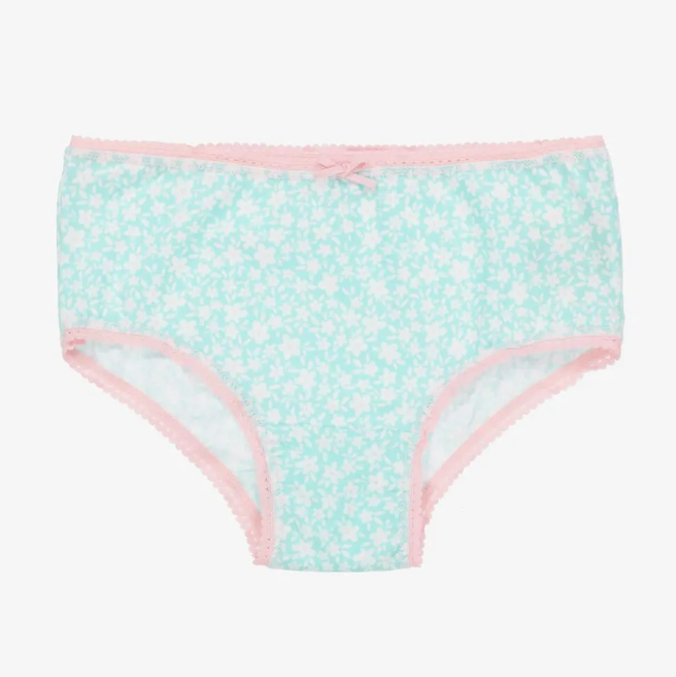 Girls Pink Organic Cotton Knickers (7 Pack)