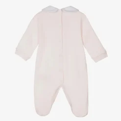 Girls Pink Organic Cotton Babygrow