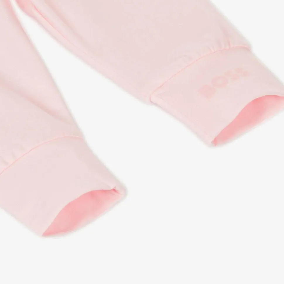 Girls Pink Organic Cotton Leggings