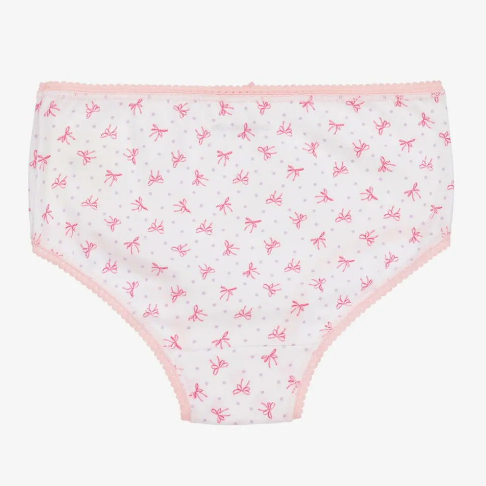 Girls Pink Organic Cotton Knickers (5 Pack)