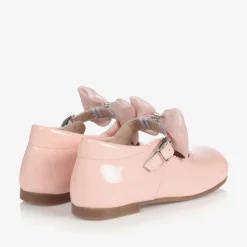 Girls Pink Patent Bow Shoes