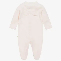 Girls Pink Pima Cotton Babysuit Set