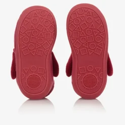 Girls Pink Plush Llama Slippers