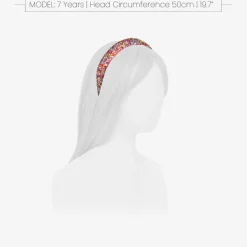 Girls Pink Rainbow Bead Hairband