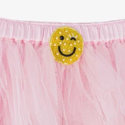 Girls Pink Rainbow Tulle Skirt