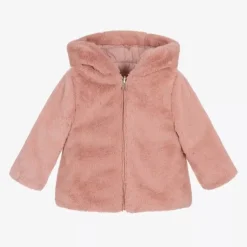 Girls Pink Reversible Coat