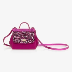 Girls Pink Rhinestones Sicily Bag (14cm)