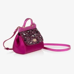 Girls Pink Rhinestones Sicily Bag (14cm)