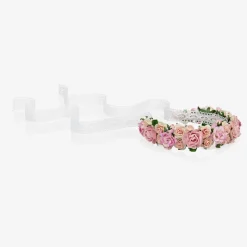 Girls Pink Rose & Lace Garland