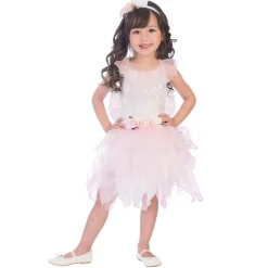 Girls Pink Rose Fairy Costume