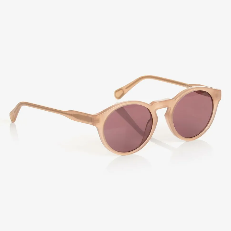 Girls Pink Round Sunglasses