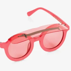 Girls Pink Round Visor Sunglasses