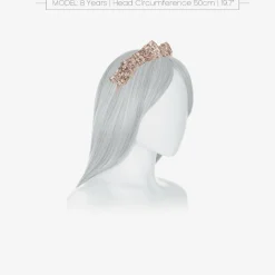 Girls Pink Sequin Bow Hairband