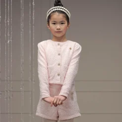 Girls Pink Sequinned Shorts