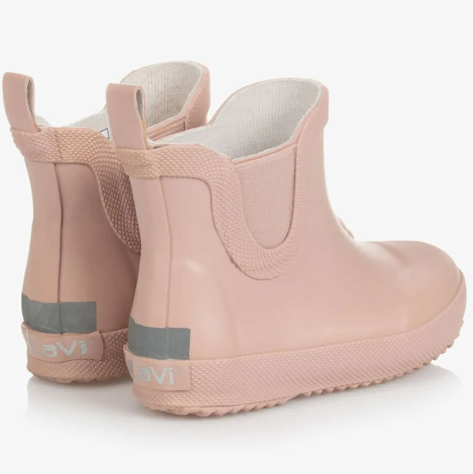 Girls Pink Short Rain Boots