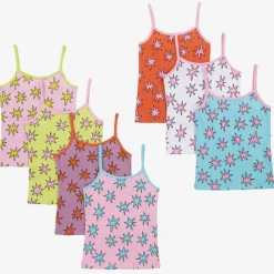 Girls Pink Star Vests (7 Pack)
