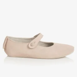 Girls Pink Suede Leather Shoes