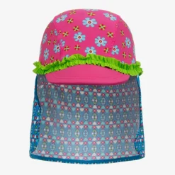 Girls Pink Sun Protective Swim Hat (UPF50+)