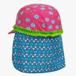Girls Pink Sun Protective Swim Hat (UPF50+)