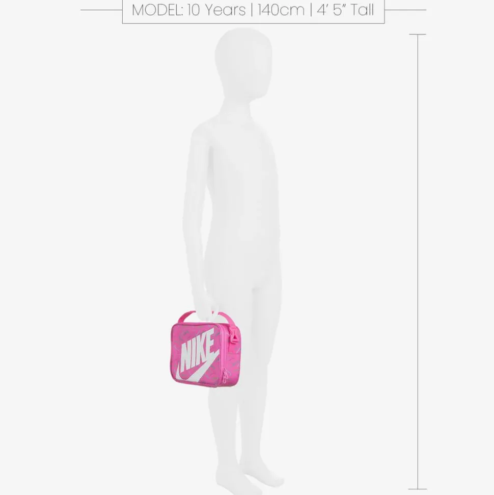 Girls Pink Swoosh Logo Lunch Bag