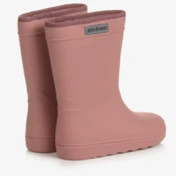 Girls Pink Thermal Rain Boots
