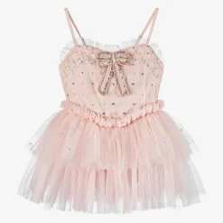 Girls Pink Tulle Ballerina Tutu Dress
