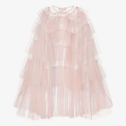 Girls Pink Tulle Cape