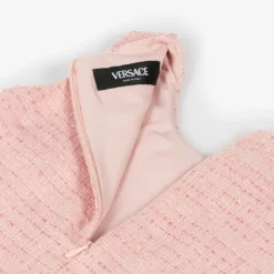 Girls Pink Tweed Dress