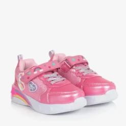 Girls Pink Unicorn Light-Up Trainers