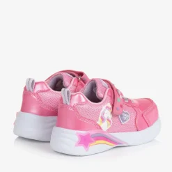 Girls Pink Unicorn Light-Up Trainers