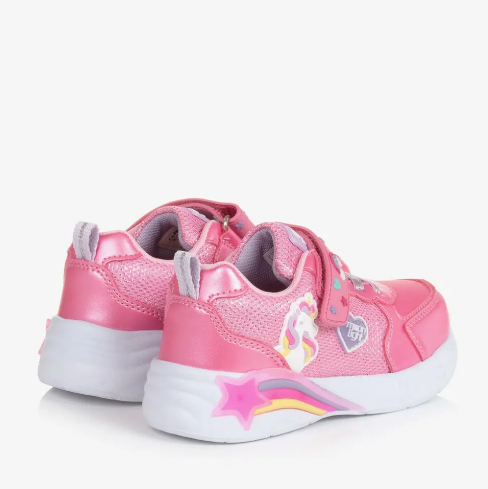 Girls Pink Unicorn Light-Up Trainers