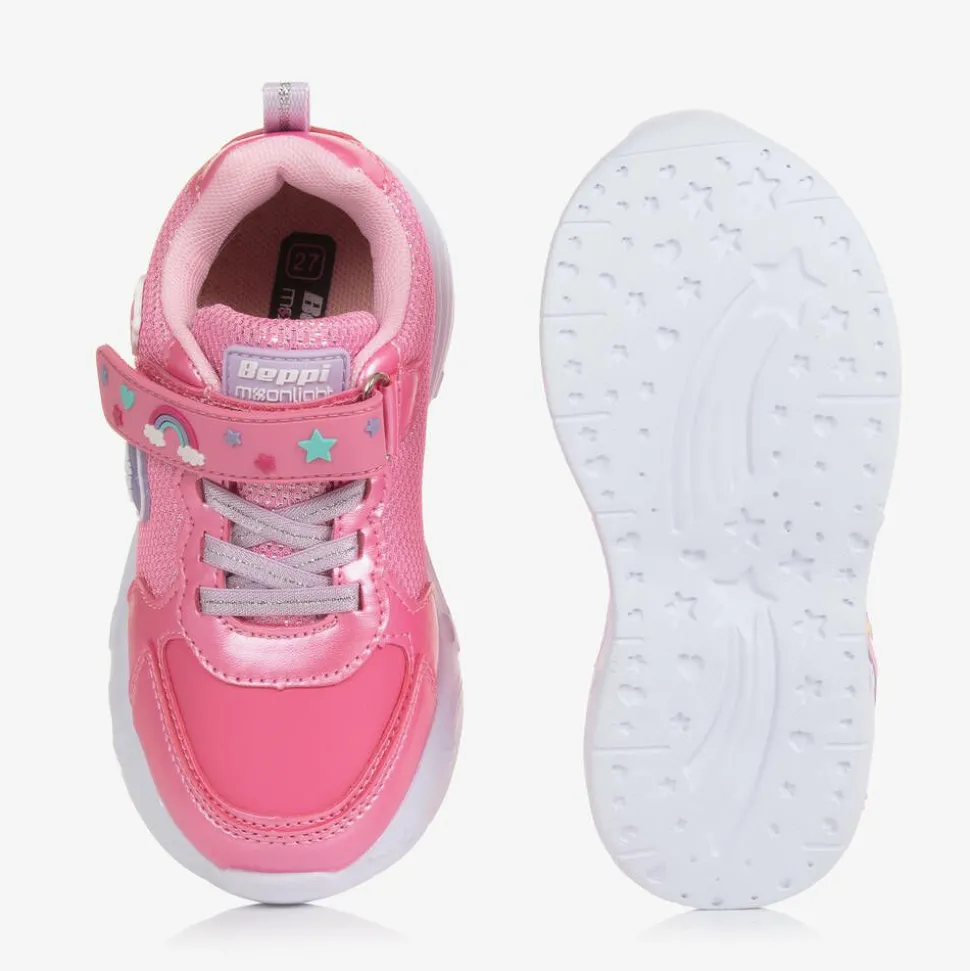 Girls Pink Unicorn Light-Up Trainers