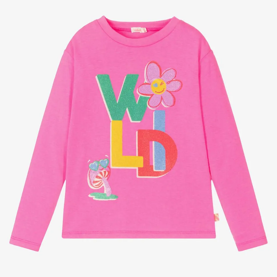 Girls Pink Wild Flowers Top