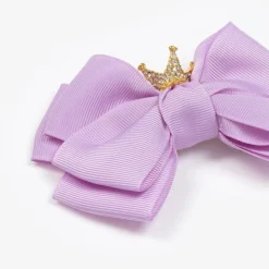Girls Purple Bow Hair Clip (11cm)