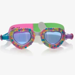 Girls Purple Hearts Swimming Goggles