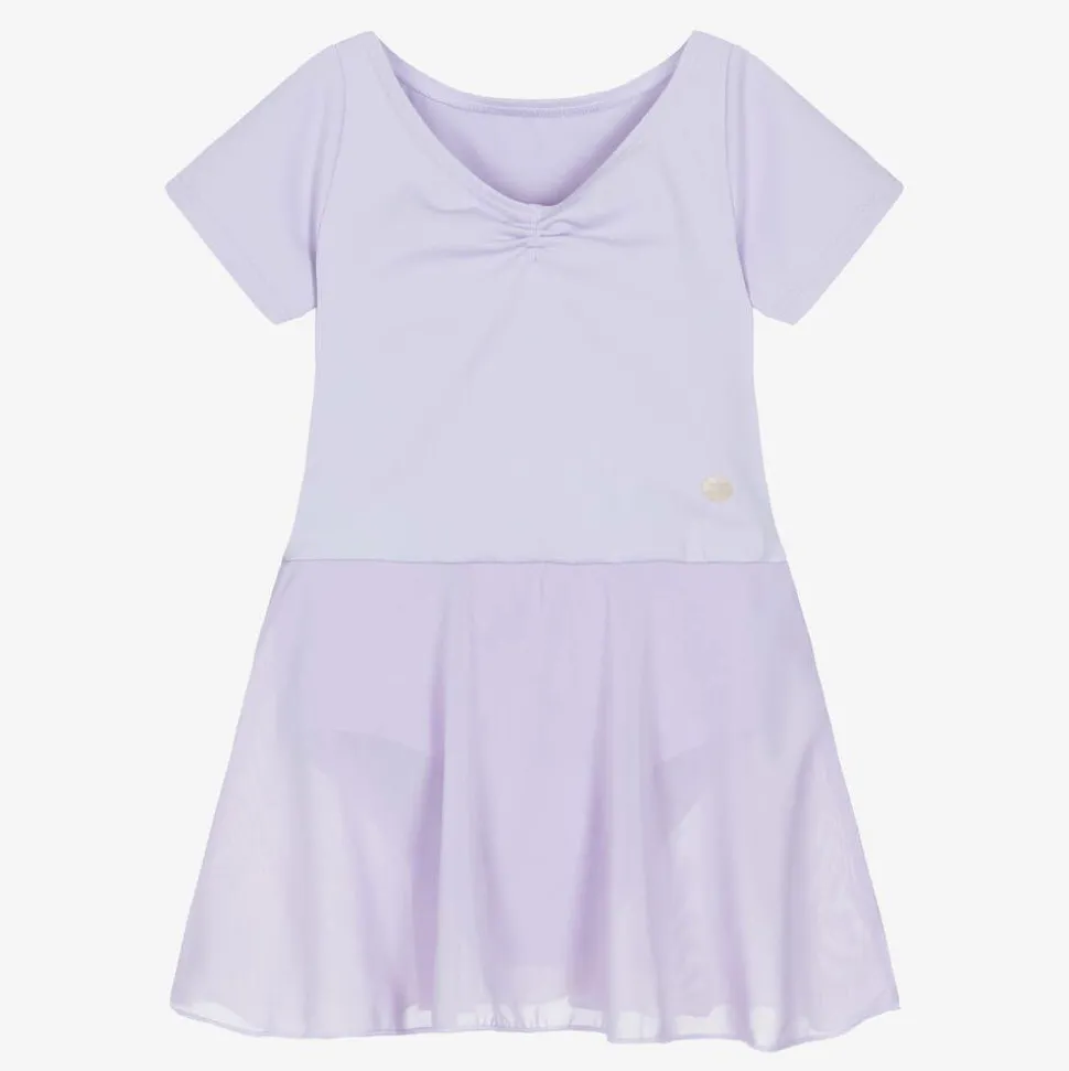 Girls Purple Leotard Dress