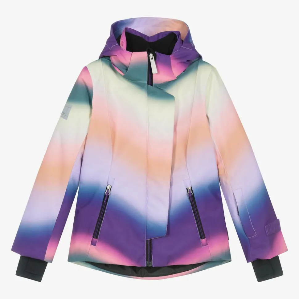 Girls Purple Rainbow Ski Jacket