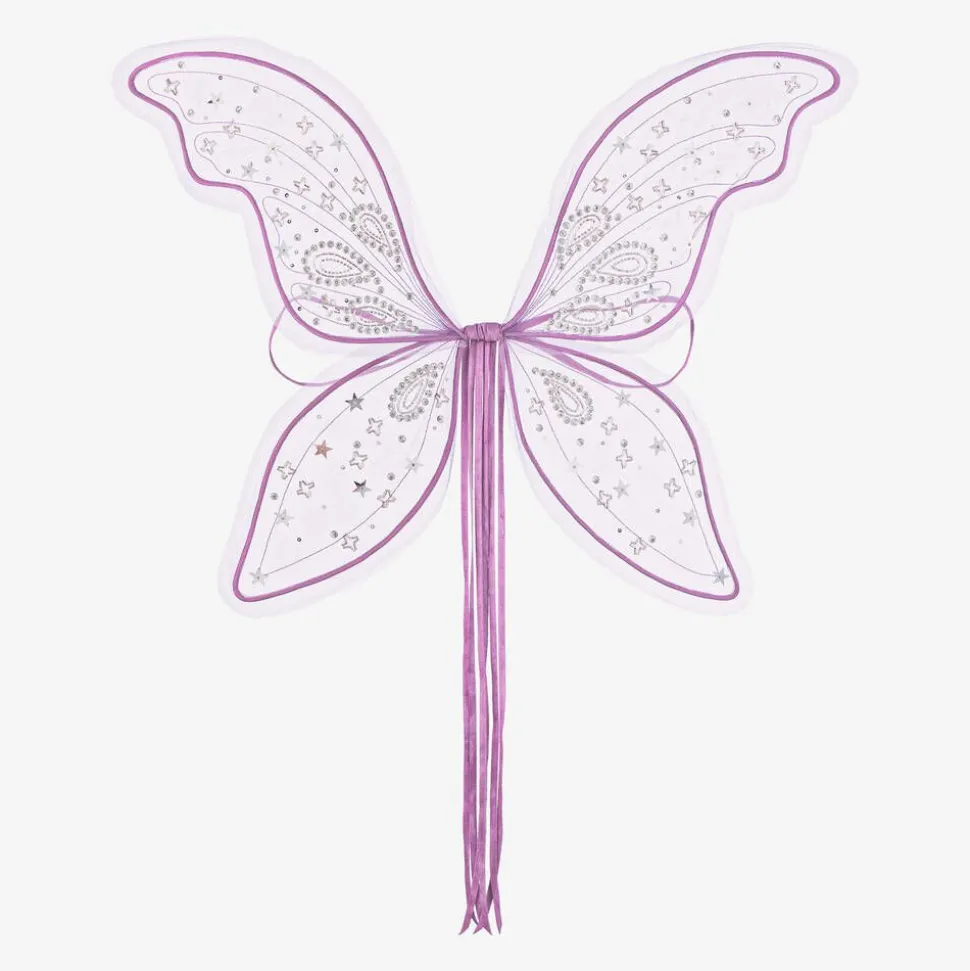 Girls Purple Sequin & Tulle Fairy Wings