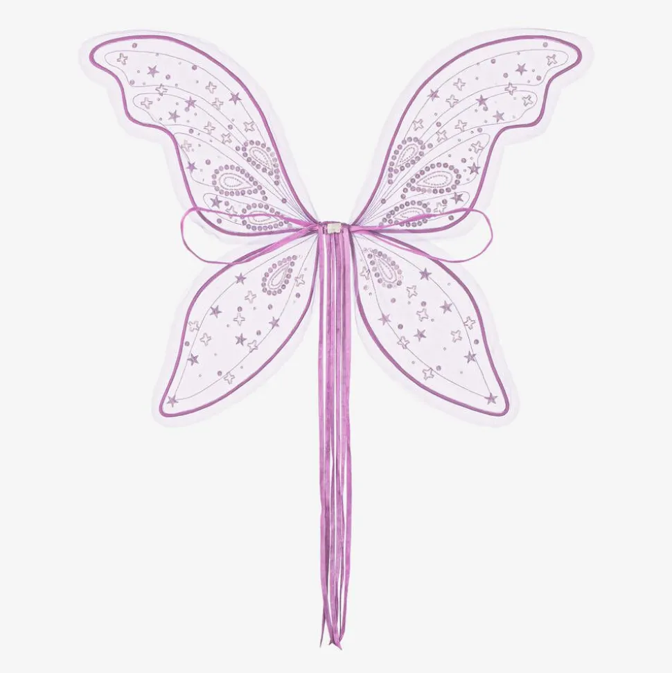Girls Purple Sequin & Tulle Fairy Wings