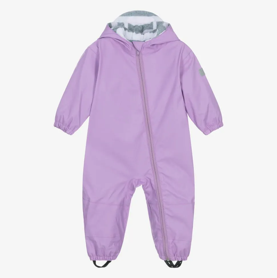 Girls Purple Waterproof Rainsuit