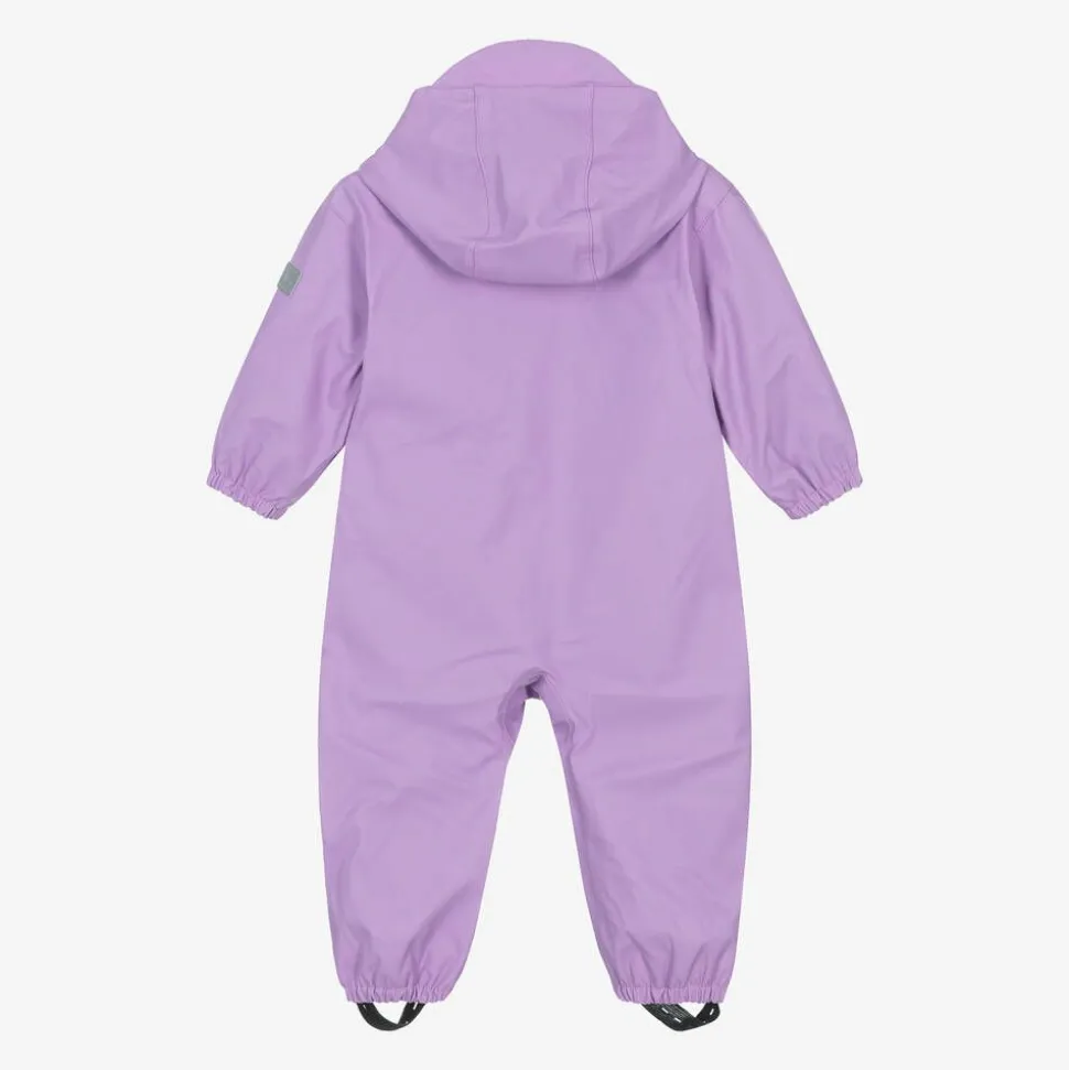 Girls Purple Waterproof Rainsuit
