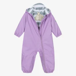 Girls Purple Waterproof Rainsuit