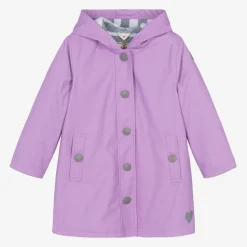 Girls Purple Waterproof Raincoat