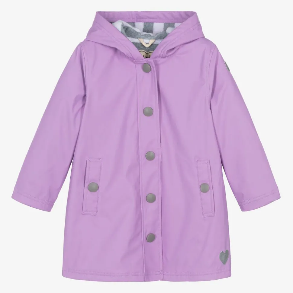 Girls Purple Waterproof Raincoat