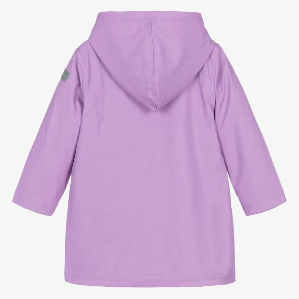Girls Purple Waterproof Raincoat