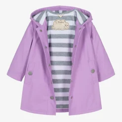 Girls Purple Waterproof Raincoat