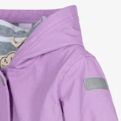 Girls Purple Waterproof Raincoat